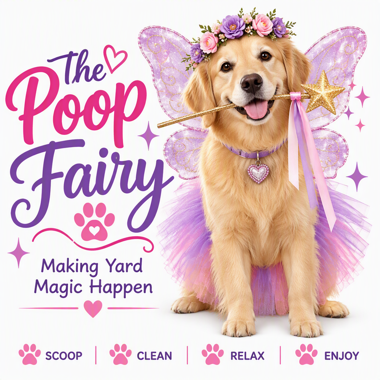 The Poop Fairy - Golden Retriever Fairy